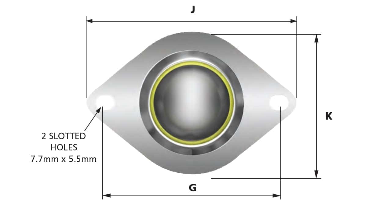 1502 ball transfer unit top view diagram