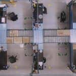atlas copco workstations showing alwayse ball transfer units in use