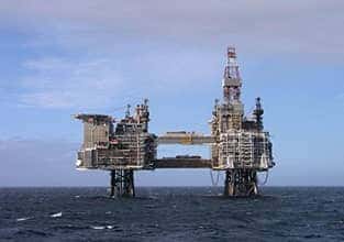 oil platform in the middle of the sea