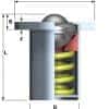 spring loaded ball transfer unit with large top flange