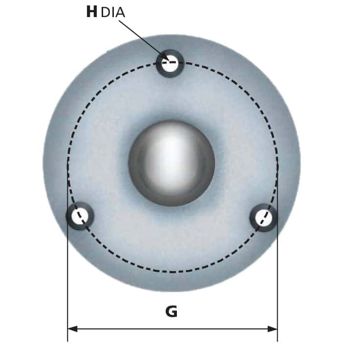 spring loaded ball transfer unit with large top flange diagram