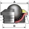 1004 ball transfer unit dimensions