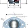 1702 ball transfer unit side and top view diagram