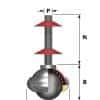 3004 ball transfer unit side view diagram