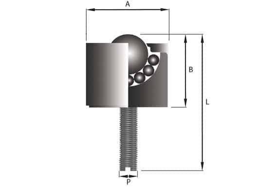 type 13 and 15 mini ball transfer unit diagram