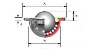 3322 ball transfer unit sectioned render