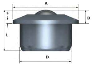 heavy duty 807 and 808 ball transfer unit dimensions