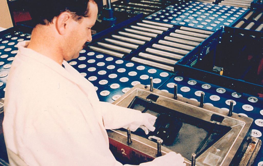 An old picture of a ball table